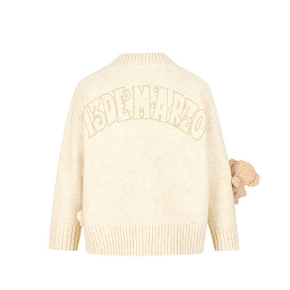 13DE MARZO BabyBear Knit Cardigan Almond