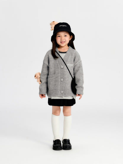 13DE MARZO BabyBear Knit Cardigan Gray