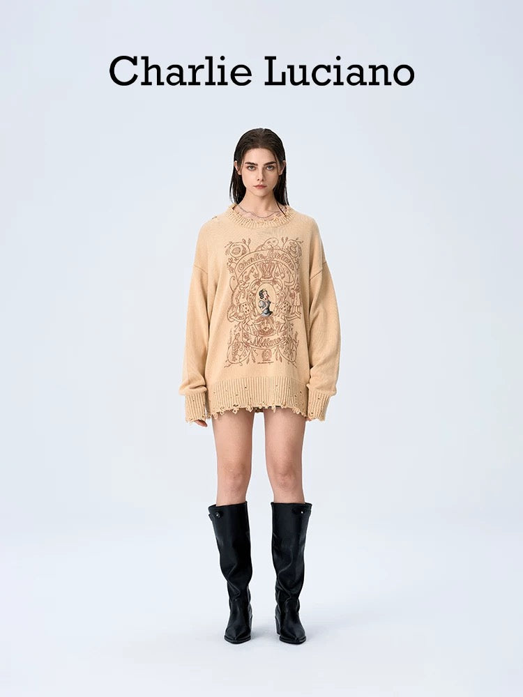 Charlie Luciano 'Snow White' Tassel Sweater