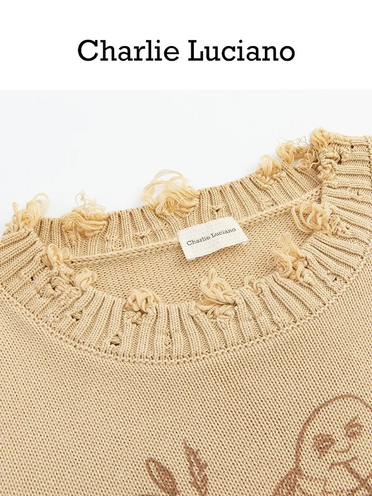 Charlie Luciano 'Snow White' Tassel Sweater