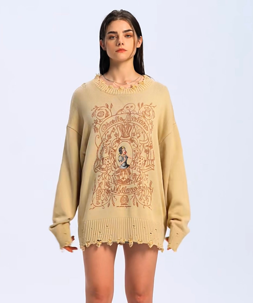 Charlie Luciano 'Snow White' Tassel Sweater