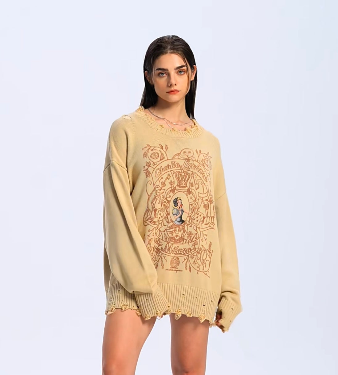 Charlie Luciano 'Snow White' Tassel Sweater