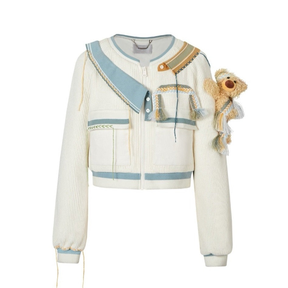 13DE MARZO Bear Deconstruct Jacket Beige