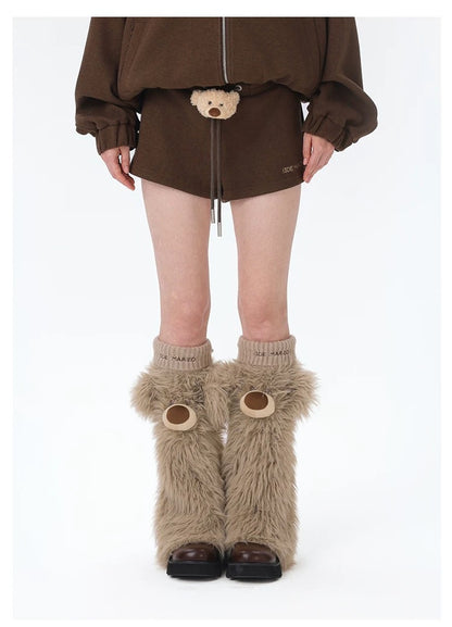 13DE MARZO Doozoo Brushed Shorts Brown
