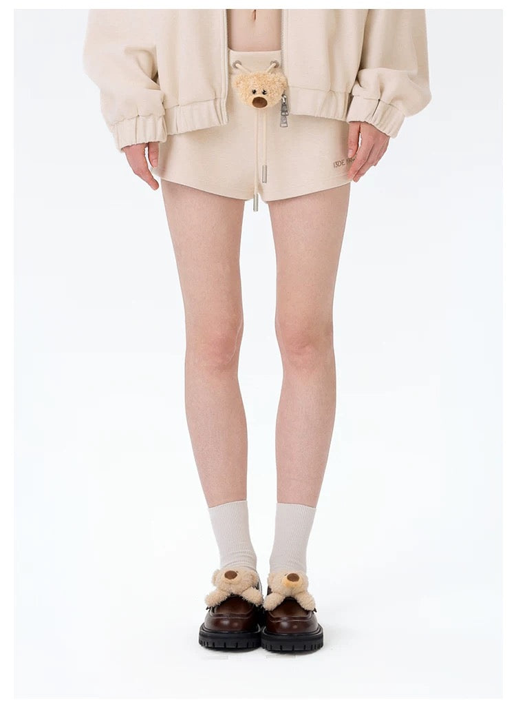 13DE MARZO Doozoo Brushed Shorts Beige