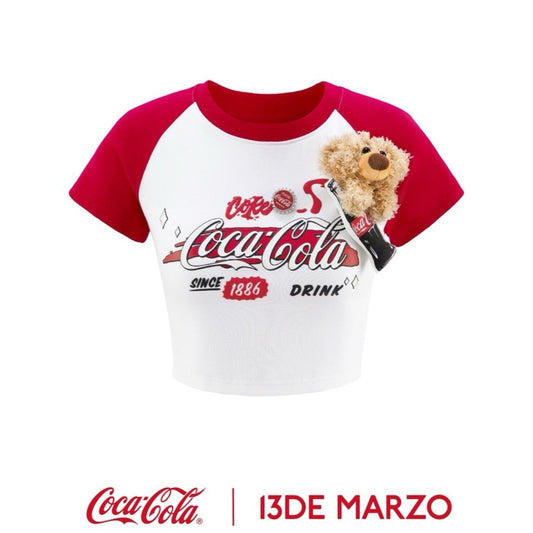 13DE MARZO x Coca-Cola Bear Logo Top White
