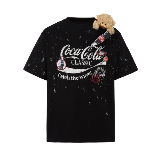 13DE MARZO x Coca-Cola Bear Water Drop T-shirt Black