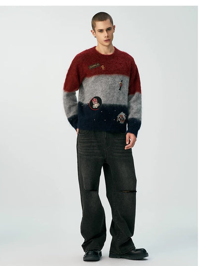 Charlie Luciano x Nutcracker Three-Color Striped Sweater