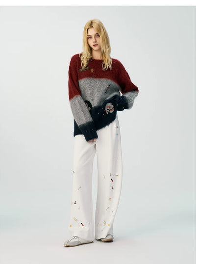 Charlie Luciano x Nutcracker Three-Color Striped Sweater