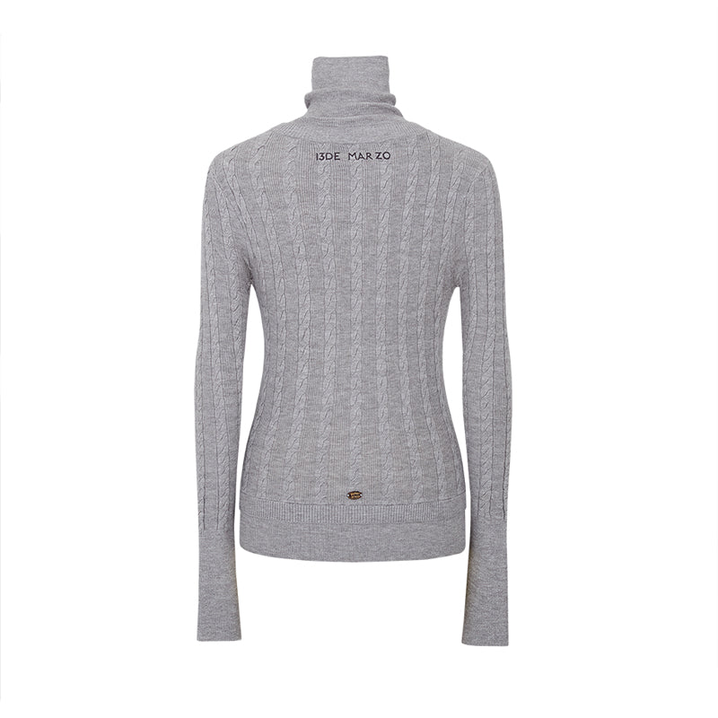 Harry Potter × 13DE MARZO Quidditch Bear High Neck Sweater Grey