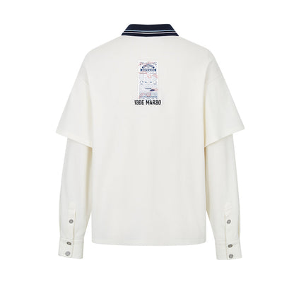 Harry Potter × 13DE MARZO Quidditch Bear Sports Shirt White