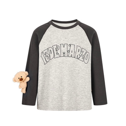 13DE MARZO BabyBear Raglan T-shirt Gray