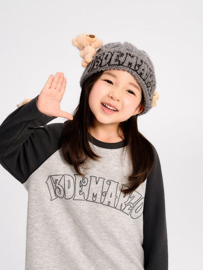 13DE MARZO BabyBear Raglan T-shirt Gray