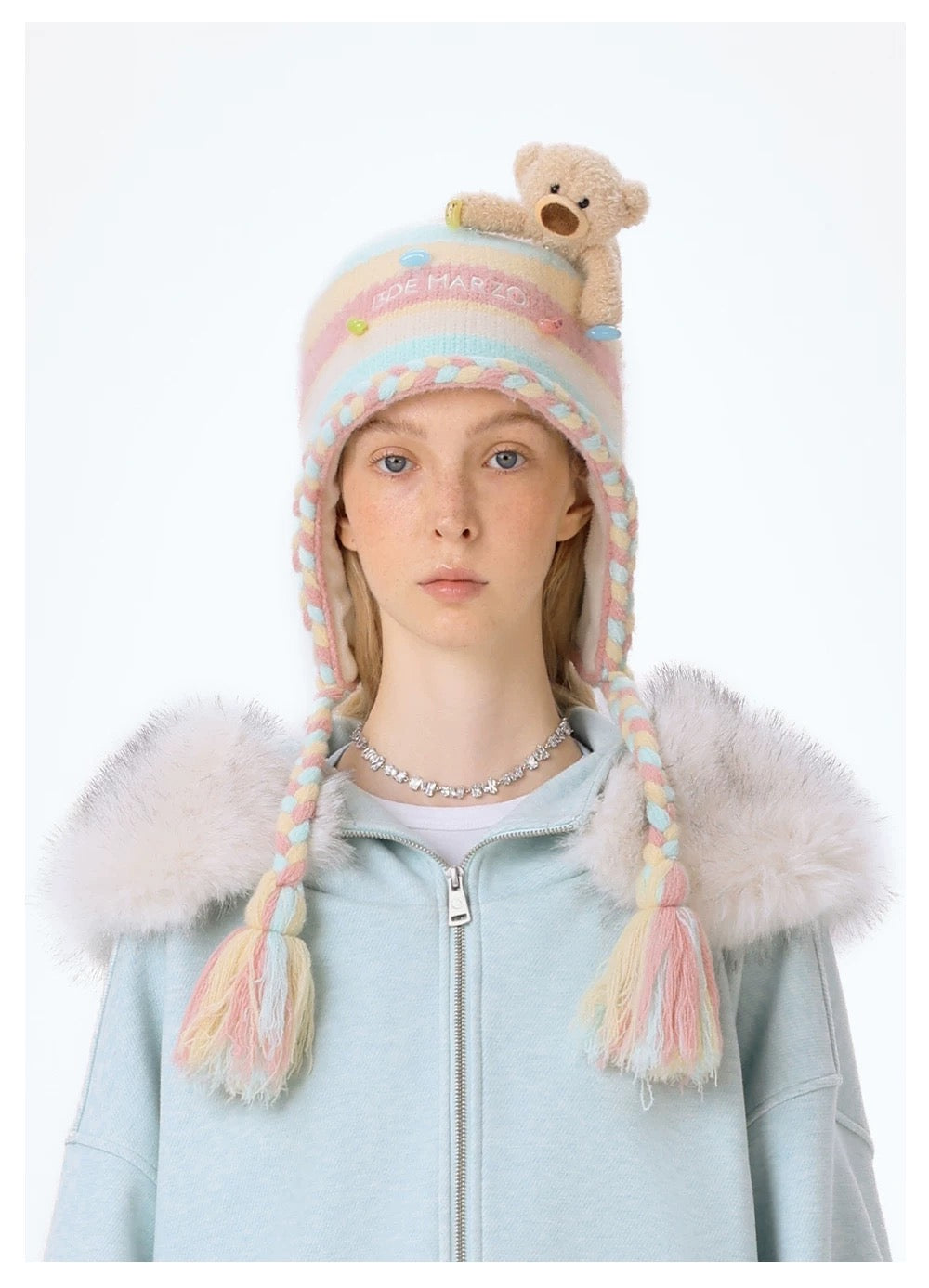 13DE MARZO Bear Sweet Bean Beanie