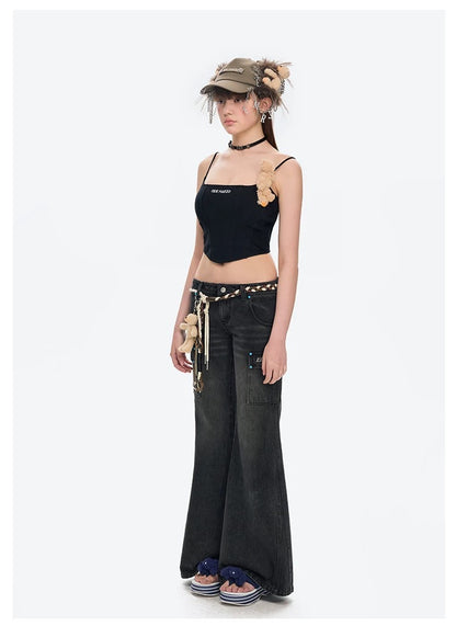 13DE MARZO Chains Fuzzy Ear Flap Cap Khaki