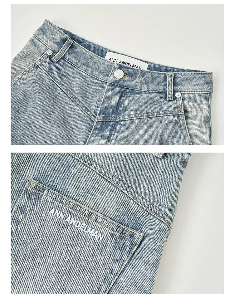 Ann Andelman Blue Loose-fitting Washed Balloon Pants