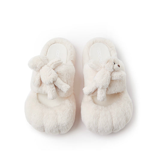 13DE MARZO Bear Paw Slipper White