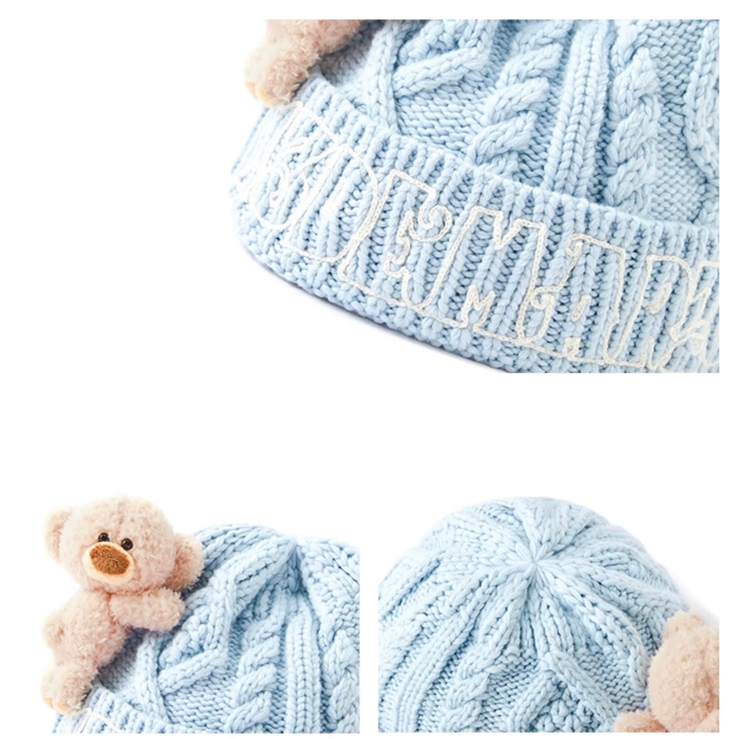 13DE MARZO BabyBear Weave Beanie Blue