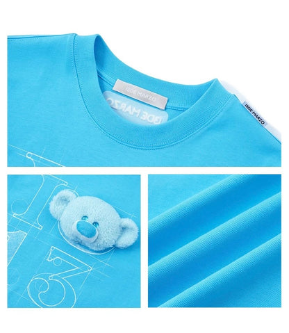 13DE MARZO Doozoo 3-D Bear Cropped Top Blue