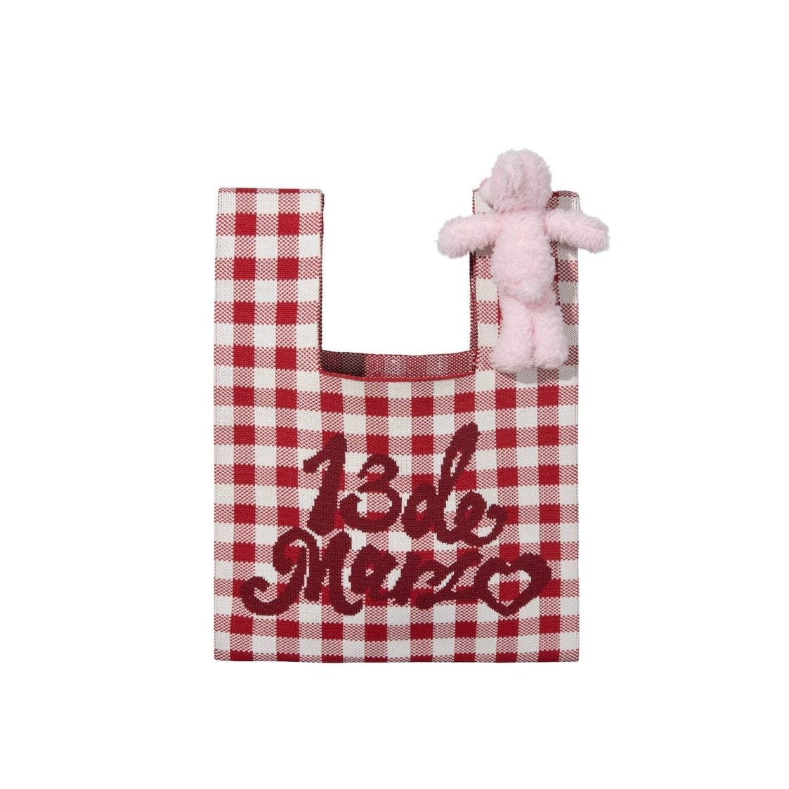 13DE MARZO Bear Picnic Bag Red