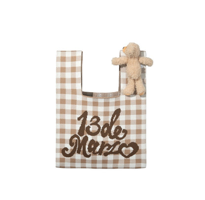 13DE MARZO Bear Picnic Bag Khaki