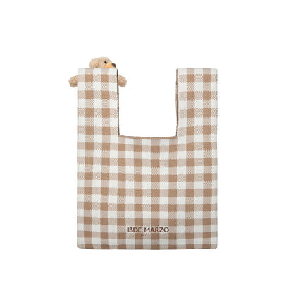 13DE MARZO Bear Picnic Bag Khaki