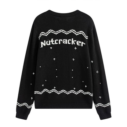 Charlie Luciano x Nutcracker Logo Doll Cardigan Black