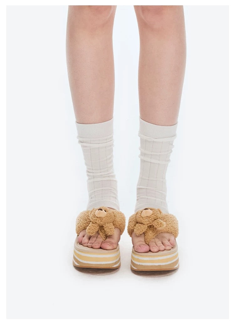 13DE MARZO Doozoo Platform Sandals Almond