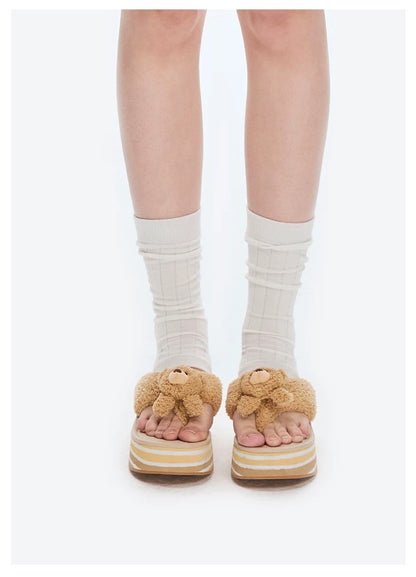 13DE MARZO Doozoo Platform Sandals Almond