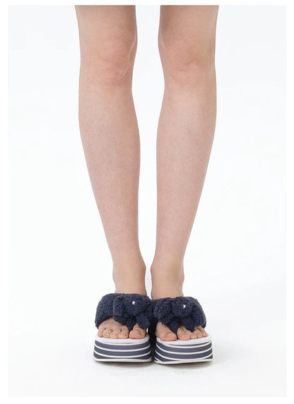 13DE MARZO Doozoo Platform Sandals Navy Blue