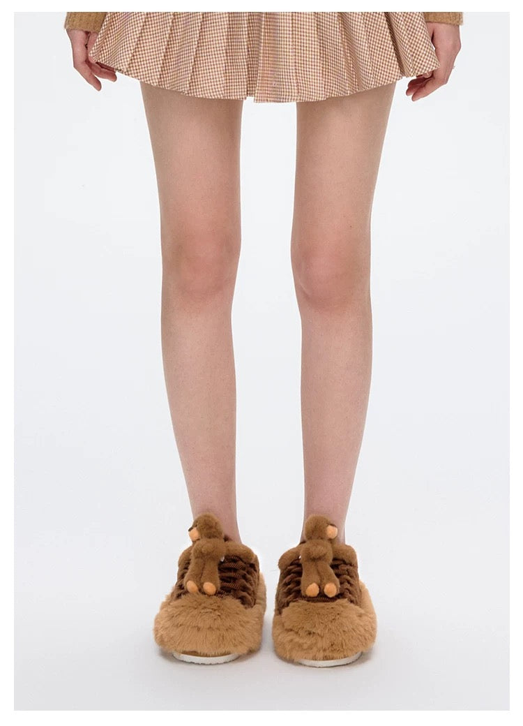 13DE MARZO Fuzzy Bear Casual Footwear Brown