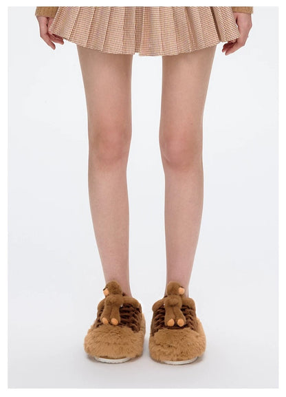 13DE MARZO Fuzzy Bear Casual Footwear Brown