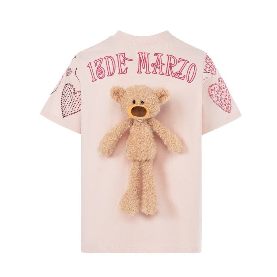 13DE MARZO Doozoo Speaker Heart T-shirt Pink