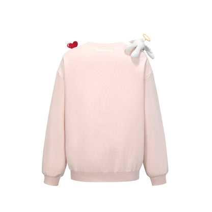 13DE MARZO Doozoo Cupid Heart Sweater Pink