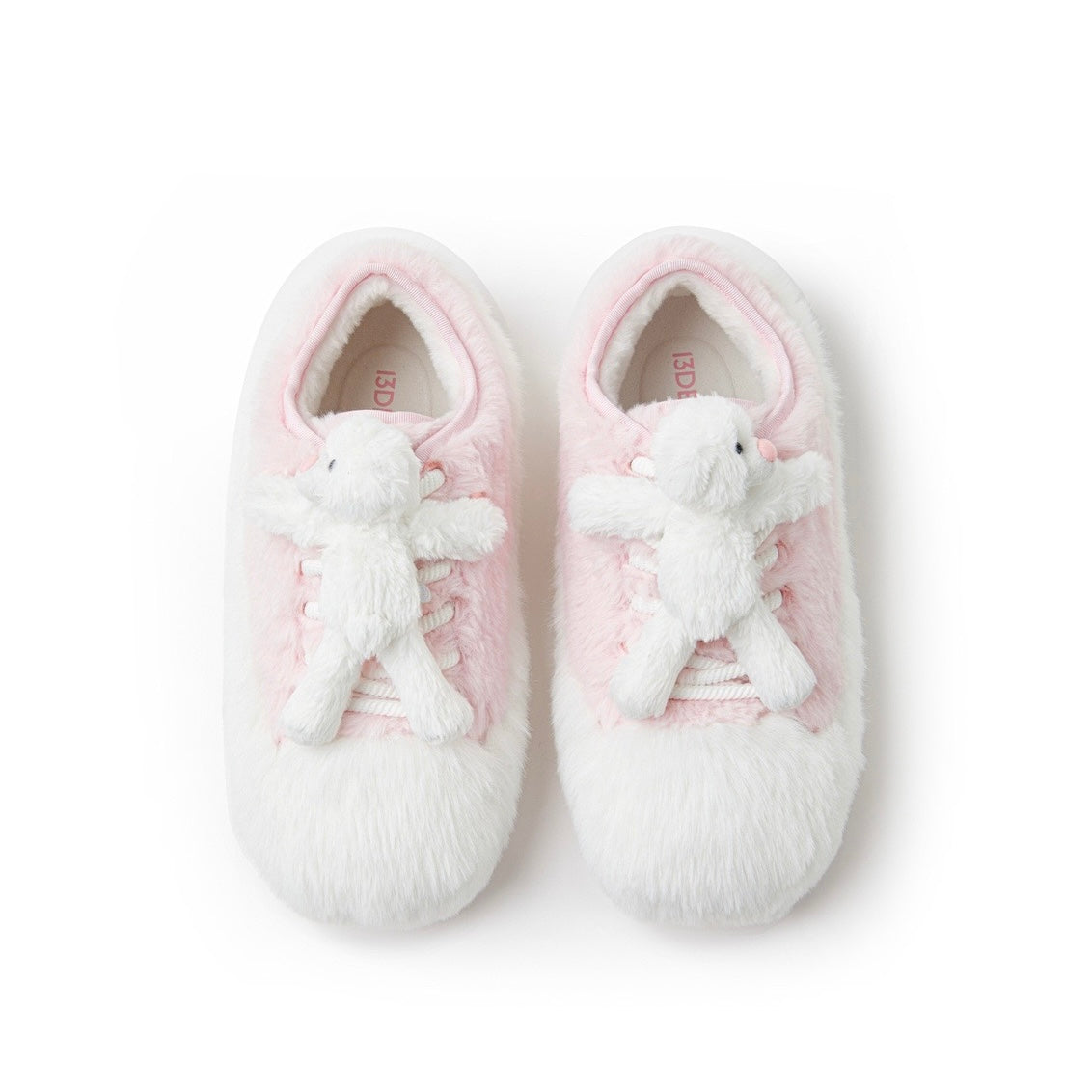 13DE MARZO Fuzzy Bear Casual Footwear Pink