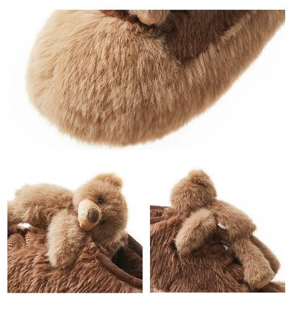 13DE MARZO Fuzzy Bear Casual Footwear Brown