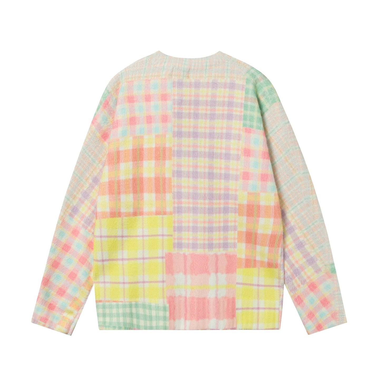 ✦FX✦ Hello Kitty Colorful Grid Casual Cardigan