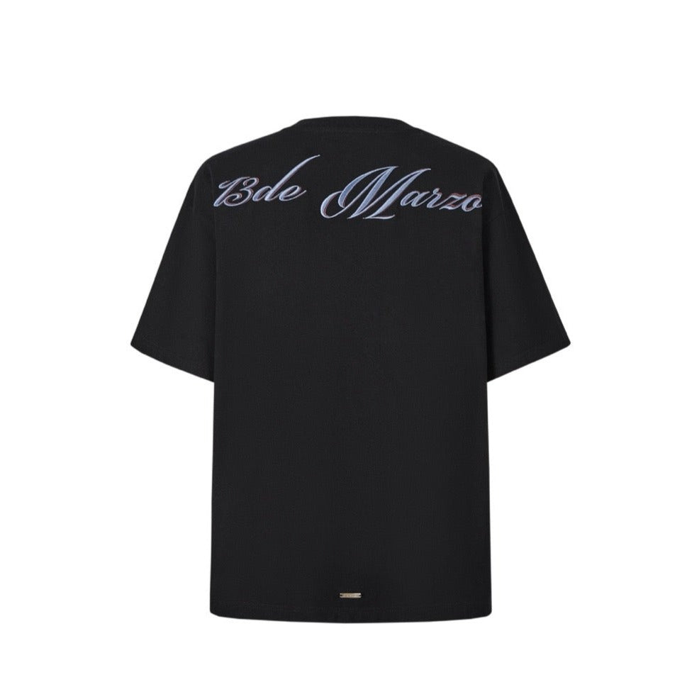 13DE MARZO Bear Gift Bow T-shirt Black