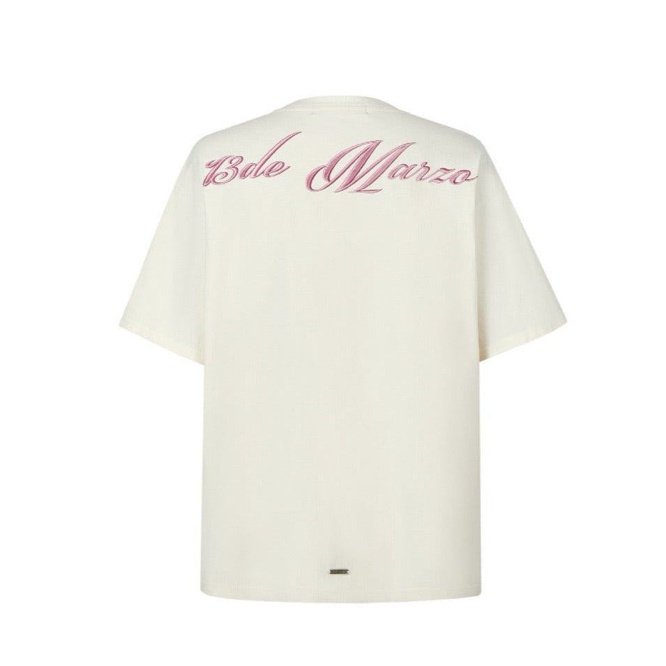 13DE MARZO Bear Gift Bow T-shirt Beige