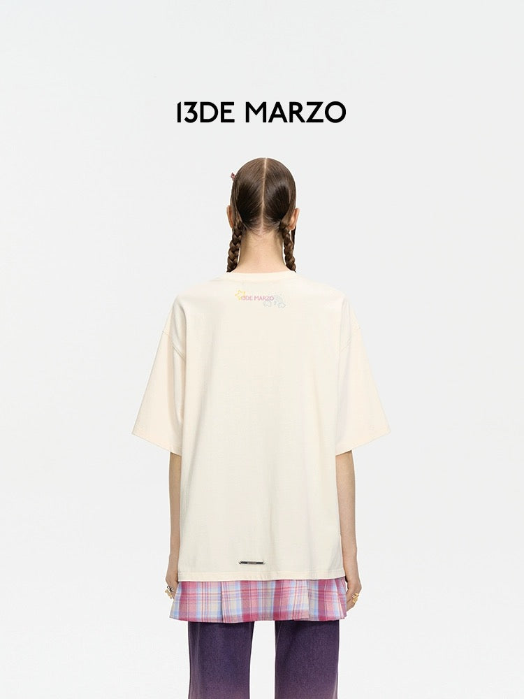 13DE MARZO Doozoo Slang Skirt T-shirt Beige