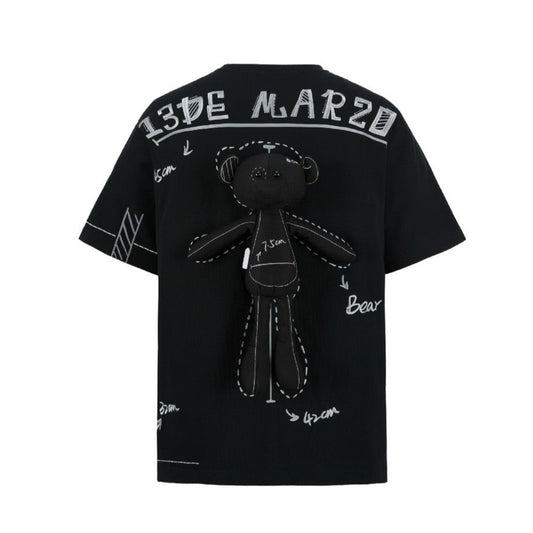 13DE MARZO Sketch Line T-shirt Black