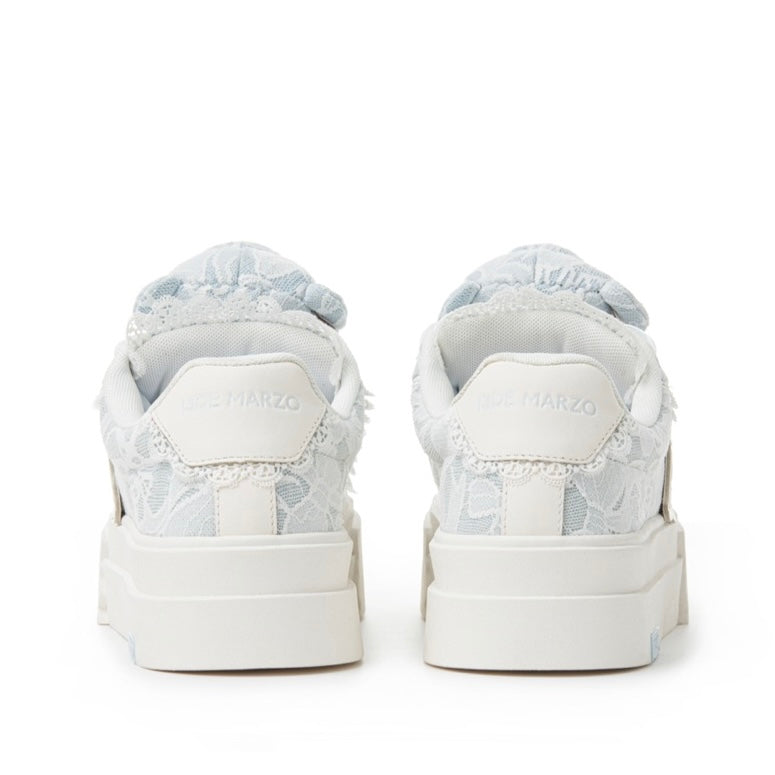 13DE MARZO Bear Lacy Badge Sneakers Blue