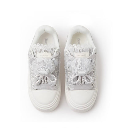 13DE MARZO Bear Lacy Badge Sneakers Grey