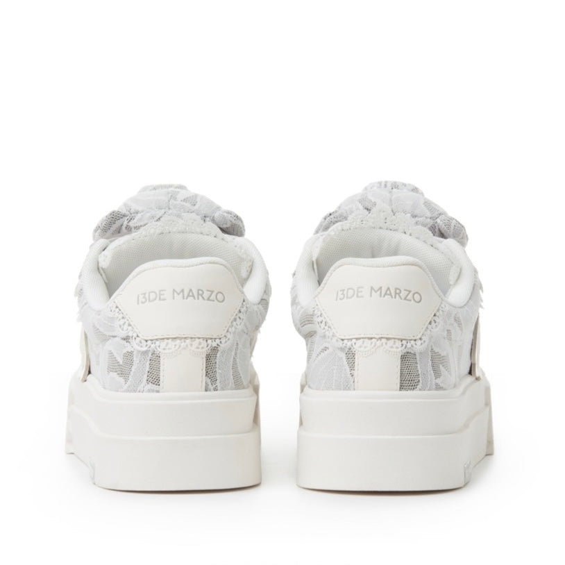 13DE MARZO Bear Lacy Badge Sneakers Grey