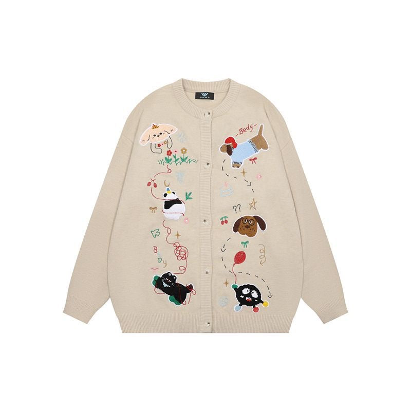 ✦FX✦ Retro Cutie Animals Fun Casual Cardigan