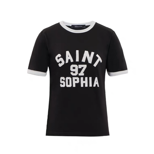 Concise-White Saint 97 Round Neck Tee Black