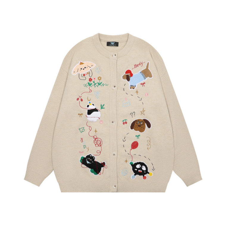 ✦FX✦ Retro Cutie Animals Fun Casual Cardigan