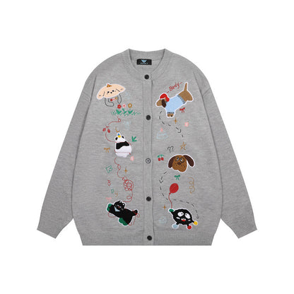 ✦FX✦ Retro Cutie Animals Fun Casual Cardigan