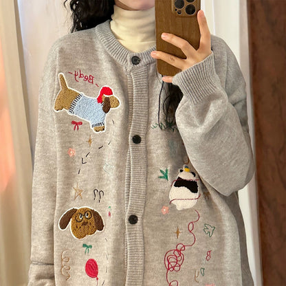 ✦FX✦ Retro Cutie Animals Fun Casual Cardigan