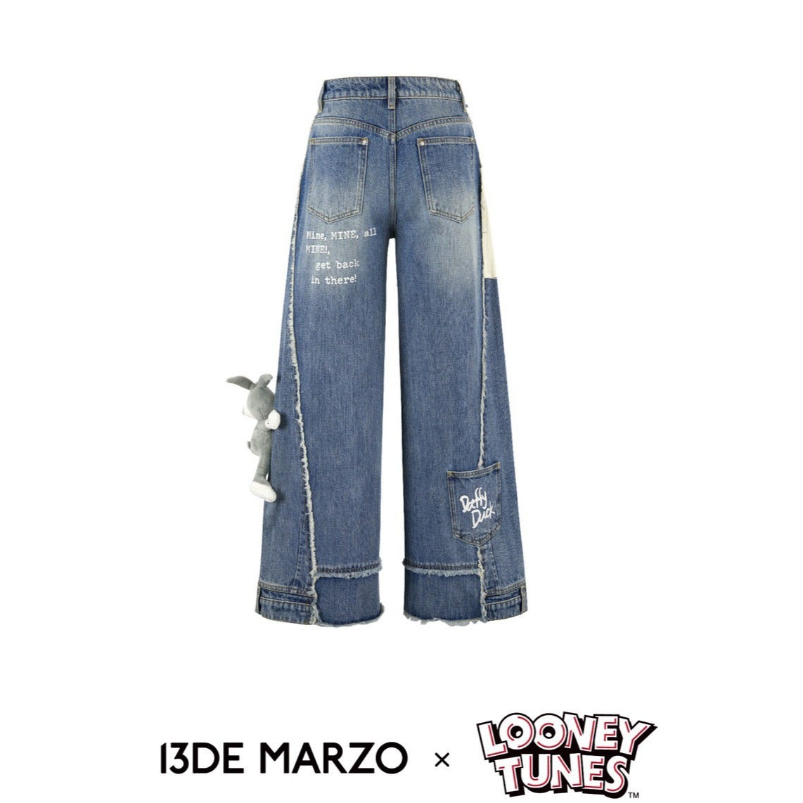 13DE MARZO x LOONEY TUNES Bugs Bunny Daffy Duck Jeans Washed Blue – Fixxshop